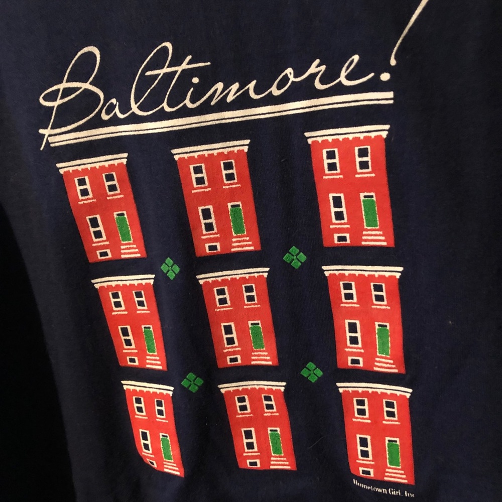 Vintage Single Stitch Baltimore shirt - Medium - Navy